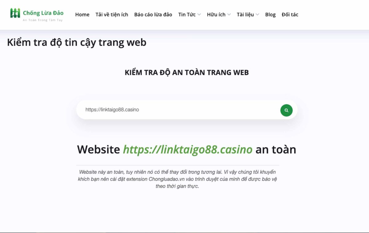 linktaigo88 an toàn không lừa đảo